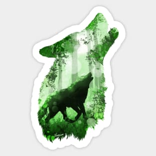 Evergreen Wolf Sticker